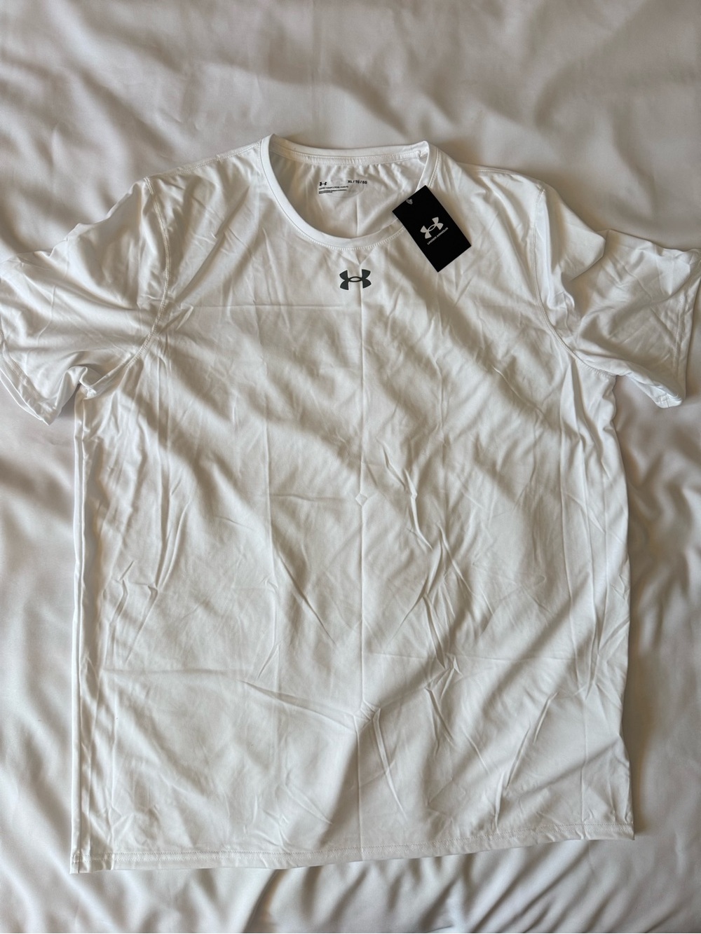 Under Armour Locker Tee 2.0 Men's XL White Solid Crew Neck Logo Tee 1305775